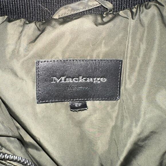 MACKAGE Fur Collar Down Green Hooded Jacket SMALL - Picture 3 of 12